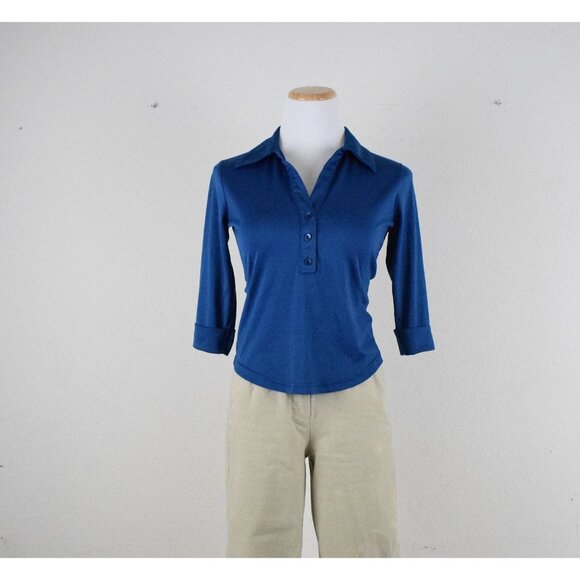 Vintage 90s Polyester Pullover Blouse - Picture 9 of 9